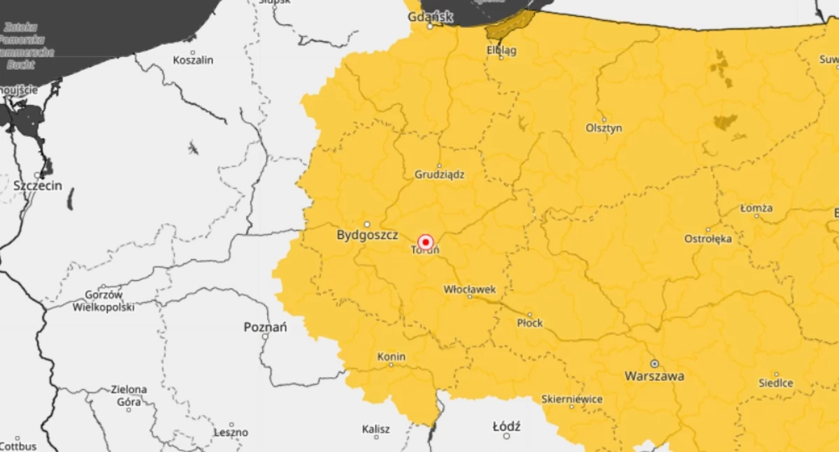 IMGW wydał żółty alert dla Torunia. Pogoda sprawi nam duże problemy