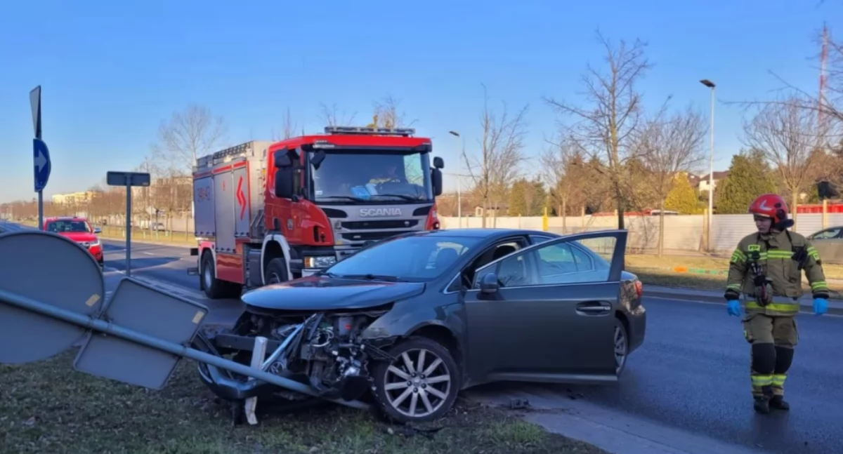 74-latek spowodował wypadek na Trasie Średnicowej w Toruniu