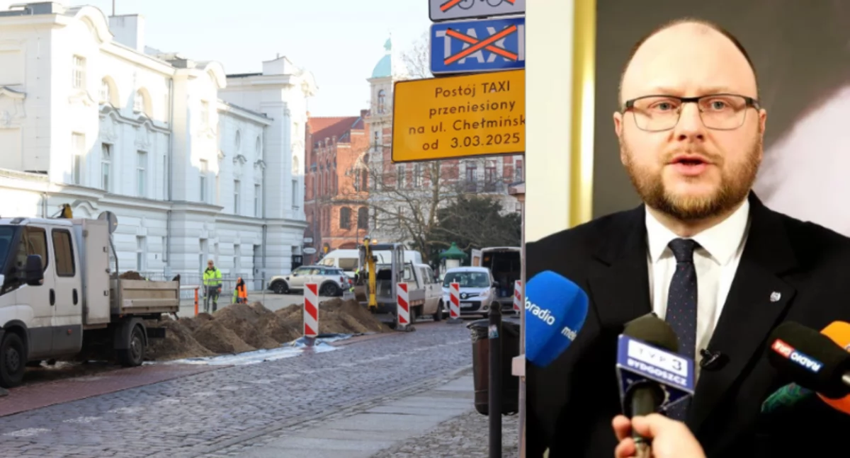 Prezydent Torunia wnioskuje o wstrzymanie prac w centrum miasta