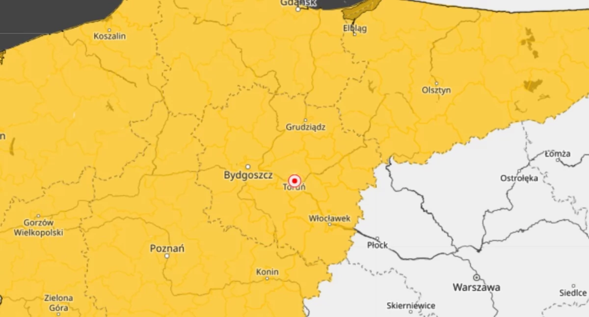 Totalne załamanie pogody. IMGW wyda podwójny ALERT w Toruniu!