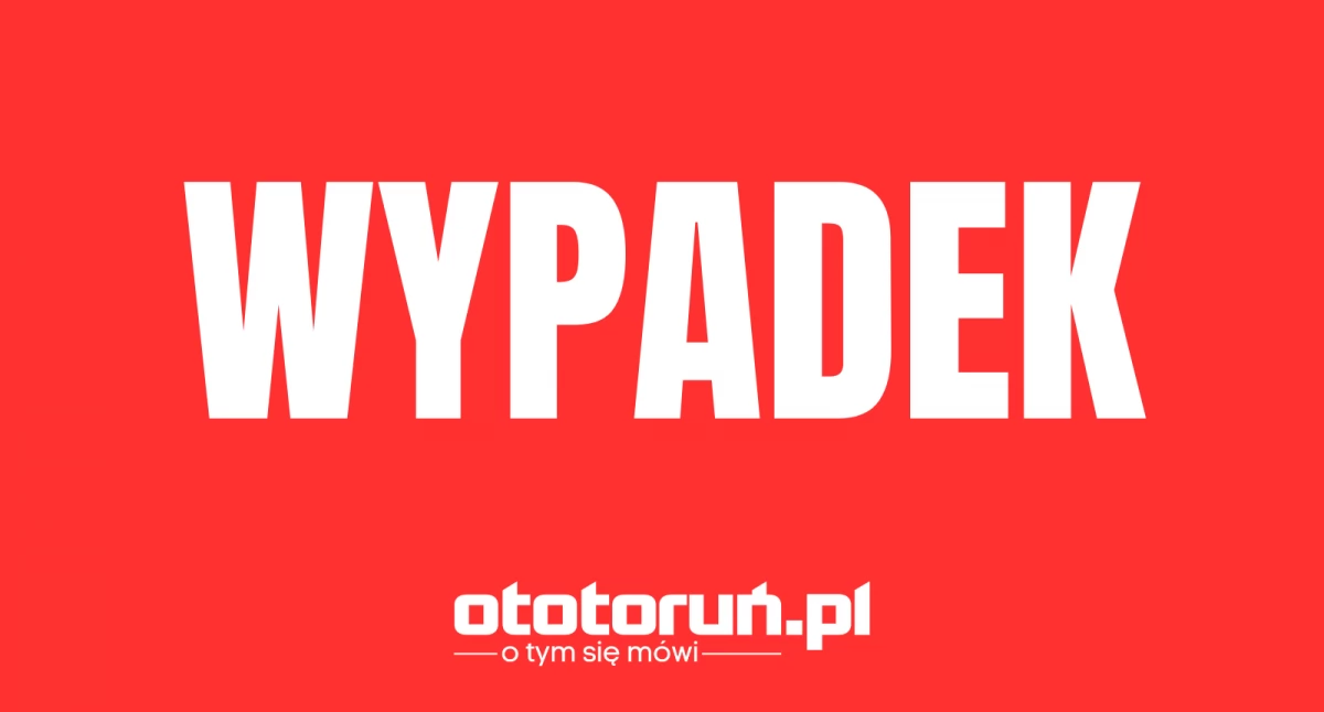 Poważny wypadek pod Toruniem. Jedna osoba trafiła do szpitala