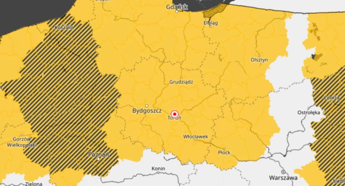 IMGW ostrzega mieszkańców Torunia. Wydano podwójny ALERT