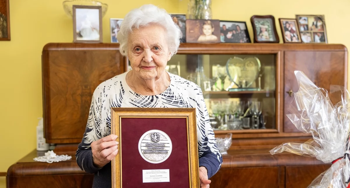 101-letnia torunianka Kazimiera Szarafińska otrzymała medal Unitas Durat