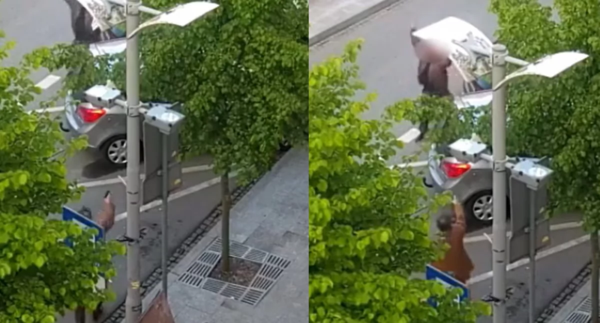 Pijany mężczyzna strzelał z pistoletu w centrum Brodnicy. Opublikowano nagranie
