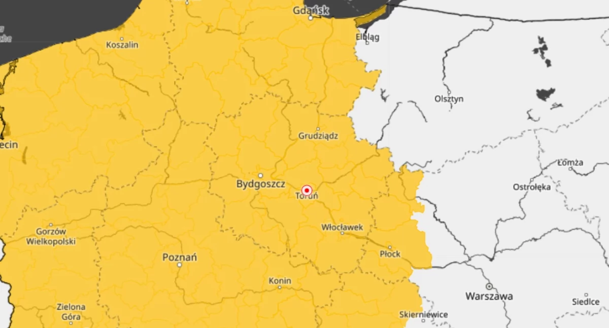 IMGW zapowiada nadejście burzy. Toruń znalazł się w żółtej strefie