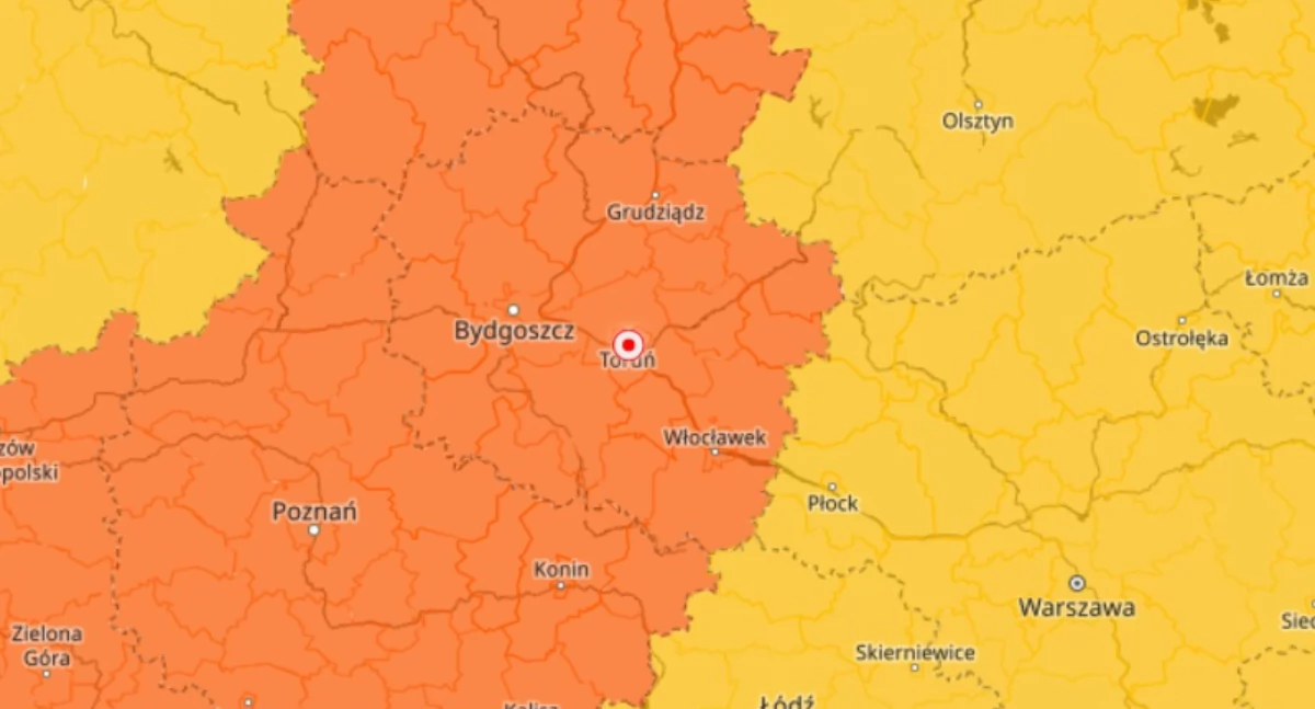 Do Torunia zbliża się nawałnica. Wydano pomarańczowy alert od IMGW