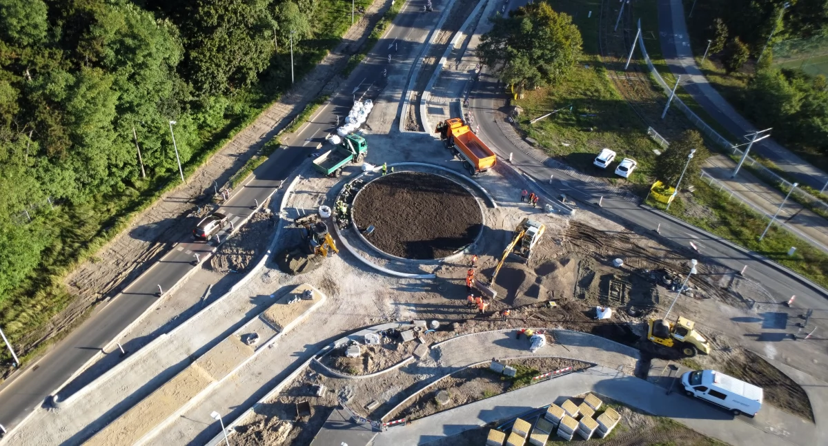 W Toruniu powstaje nowe rondo turbinowe. Zostanie otwarte przed zakończeniem prac