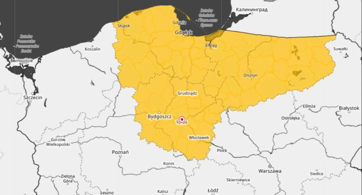 Antycyklon Xeri dotrze także do Torunia. IMGW już wydał ostrzeżenie