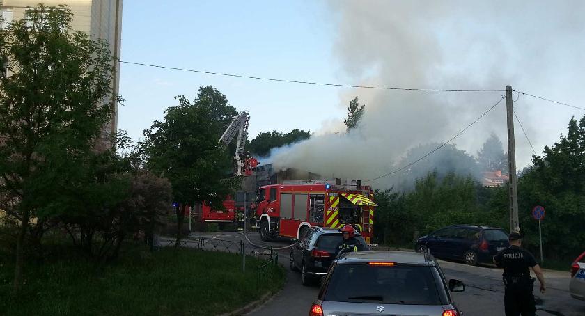 Uwaga! Pożar na Chełmińskim Przedmieściu [FOTO]