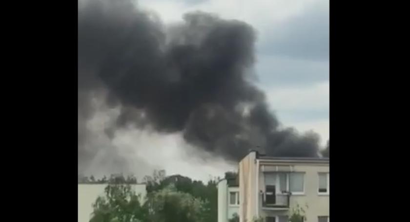 Kłęby czarnego dymu nad Toruniem. Co się stało? [WIDEO]