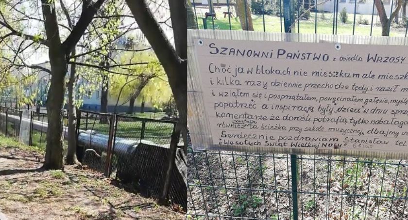 Szanowni Państwo z osiedla Wrzosy... Urocza karteczka pozostawiona przez Pana Stanisława
