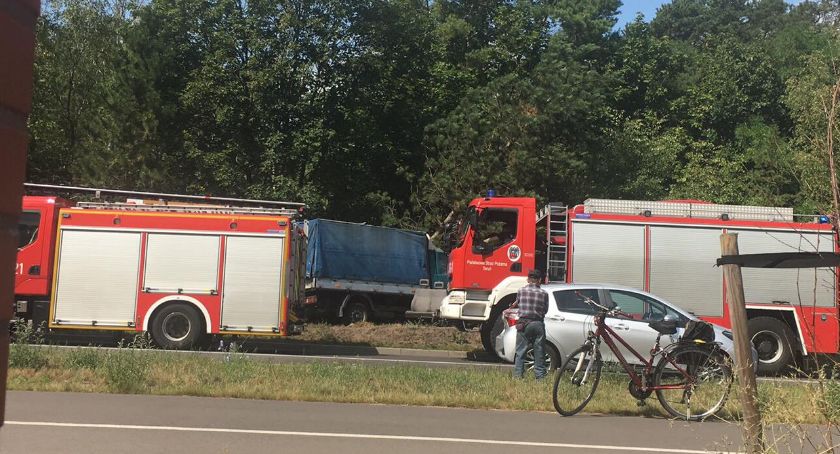 Samochód dostawczy uderzył w drzewo. Kierowca uwięziony w pojeździe! [PILNE]