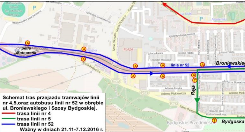 TRAMWAJEM NIE DOJEDZIEMY DO MOTOARENY