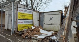 Rozbiórka pawilonów na targowisku w Toruniu. Handlarze załamani