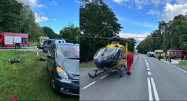 Motorowerzysta spowodował wypadek pod Toruniem. Na d…