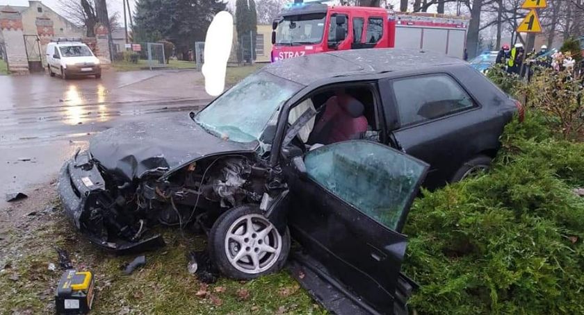 Wypadek w centrum Klonowa