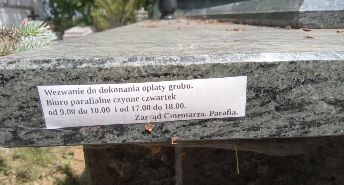 Opłaty za groby kością niezgody