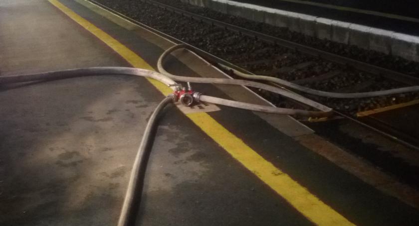 Pożar na stacji kolejowej w Kowalewie Pomorskim