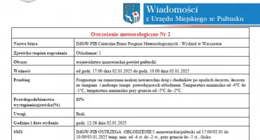 Ostrzeżenie o oblodzeniu