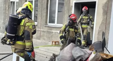 Pożar piwnicy obiektu dydaktycznego