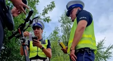 Kontrolowali rowery i hulajnogi
