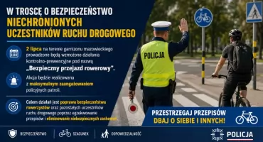 Więcej patroli i kontrole rowerzystów. Mazowiecka policja rusza z akcją „Bezpieczny przejazd rowerowy”