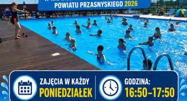 Bezpłatny aqua aerobik dla mieszkańców. Ruszają zajęcia w ramach Budżetu Obywatelskiego Powiatu Przasnyskiego