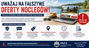 Uważaj na fałszywe oferty noclegów. Policja ostrzega przed wakacyjnymi oszustwami