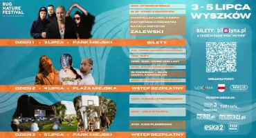 4 lipca Wyszków płynie muzyką i dobrą energią. Plaża Miejska nad Bugiem zaprasza na wyjątkowy dzień Bug Nature Festival 2026