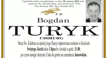 Siedlce: Zmarł Bogdan Turyk, siedlecki chirurg 